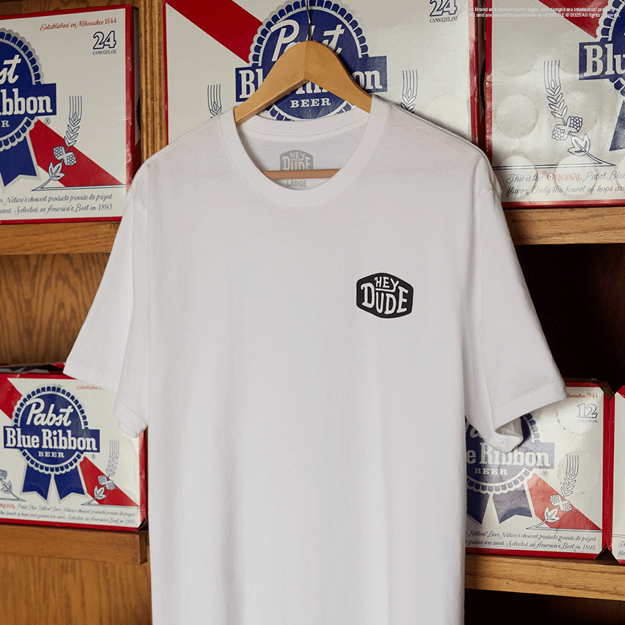 Pabst Blue Ribbon Crushed Can Tee ÿ White - Image 2