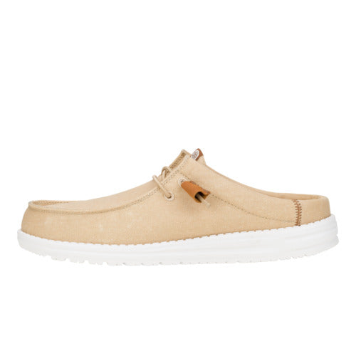 Wally Slip Stretch Canvas ÿ Tan/White