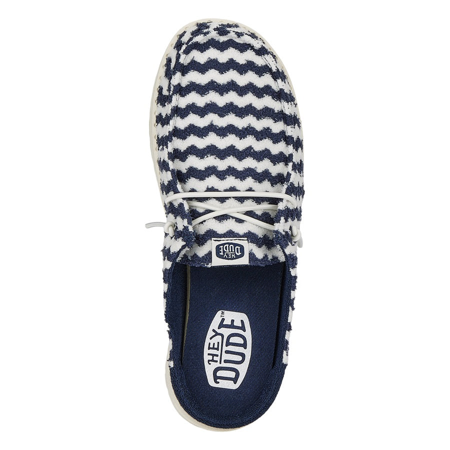 Wendy Slip Terry Stripe ÿ Navy Blazer/Egret - Image 6