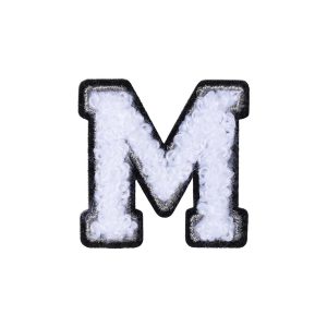 Letter M Patch ÿ M Black/White