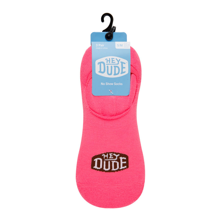 HEYDUDE No Show Sock 3 Pack ÿ Pink Lemonade - Image 3