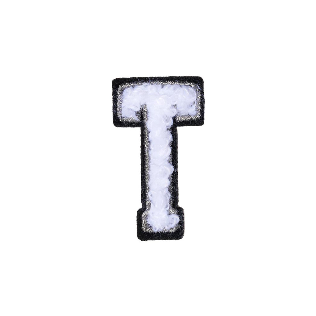 Letter T Patch ÿ T Black/White