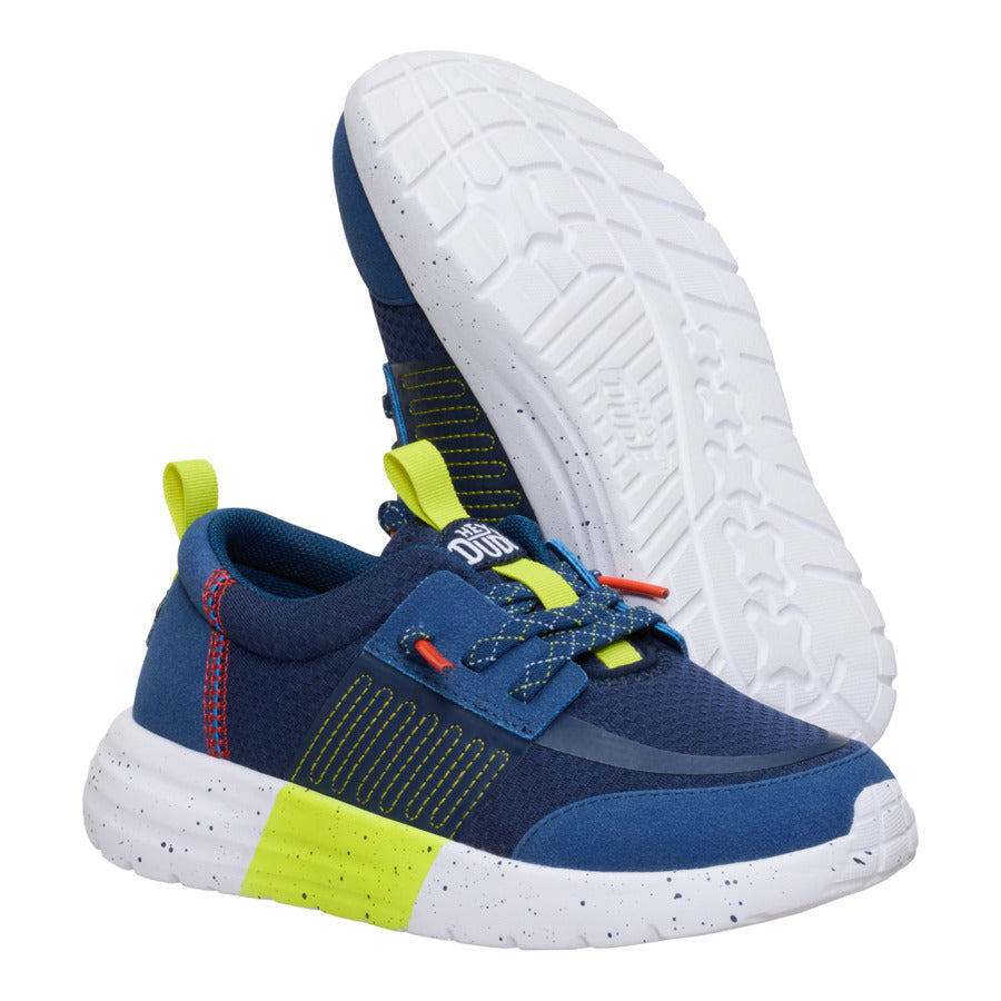 Sirocco Play Youth Sport Stripe ÿ Navy/Lime - Image 3