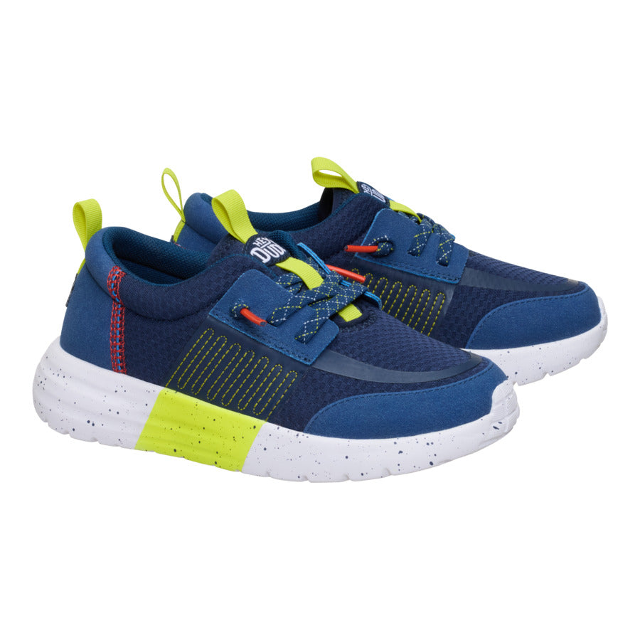 Sirocco Play Youth Sport Stripe ÿ Navy/Lime - Image 2