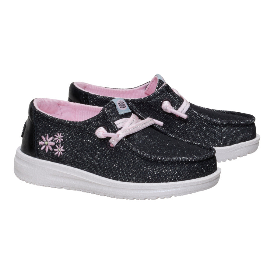 Wendy Toddler Shimmer Flower ÿ Charcoal - Image 2