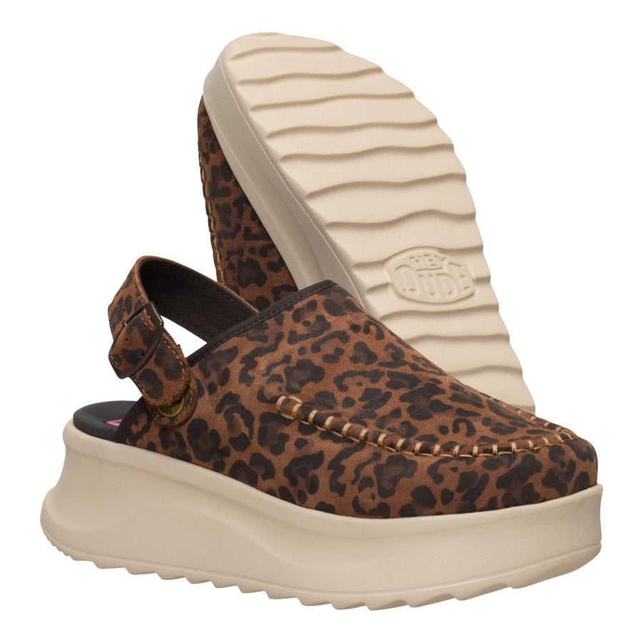 Delray Clog Suede ÿ Brown Leopard - Image 4