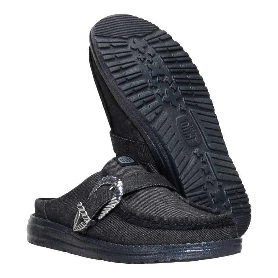 Wendy Slip Buckle Denim ÿ Black/Black - Image 3