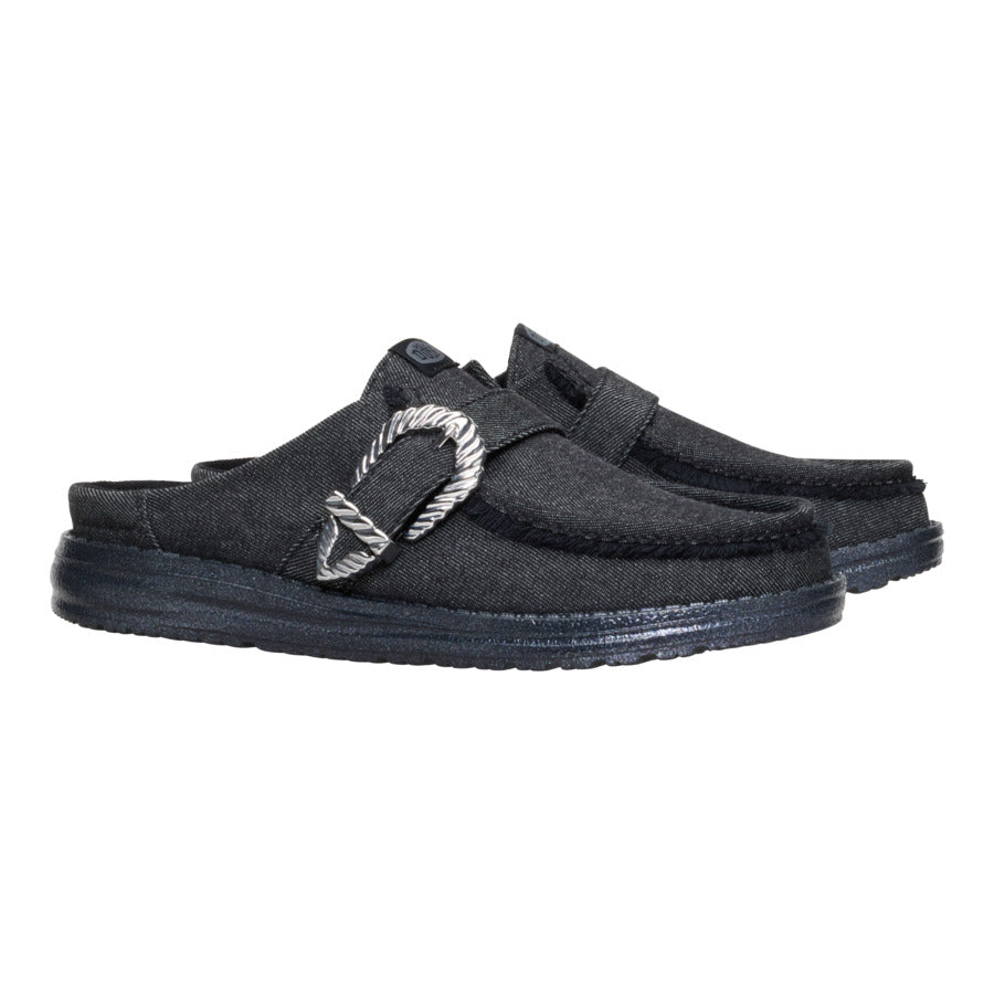 Wendy Slip Buckle Denim ÿ Black/Black - Image 2
