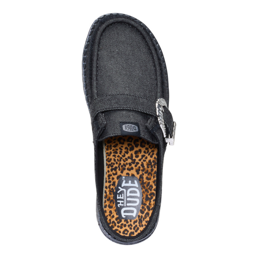 Wendy Slip Buckle Denim ÿ Black/Black - Image 6