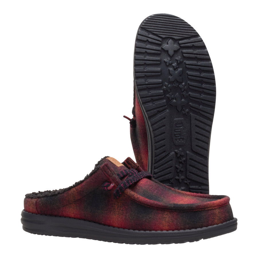 Wally Slip Cozy Plaid ÿ Red Plaid/Black - Image 3