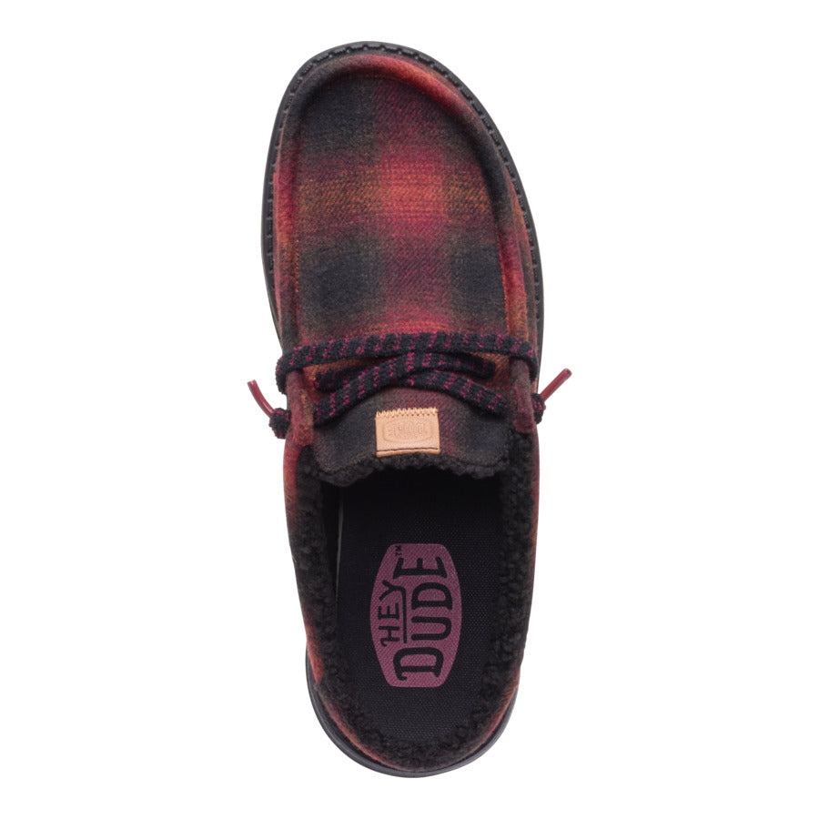 Wally Slip Cozy Plaid ÿ Red Plaid/Black - Image 6